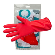 [OVA-GUANTE-CH] Guantes de latex rojo Oval tamaño chico .